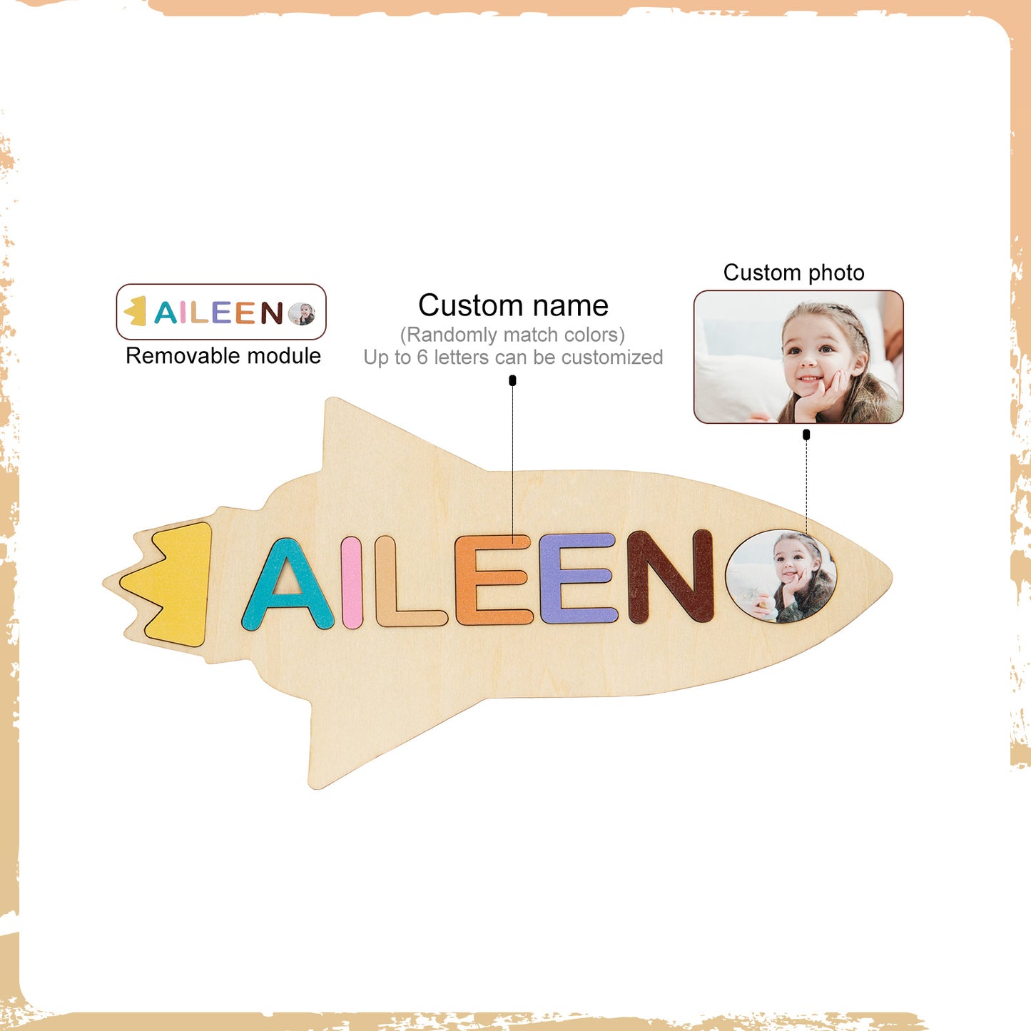 Personalized Baby Name Wooden Puzzle