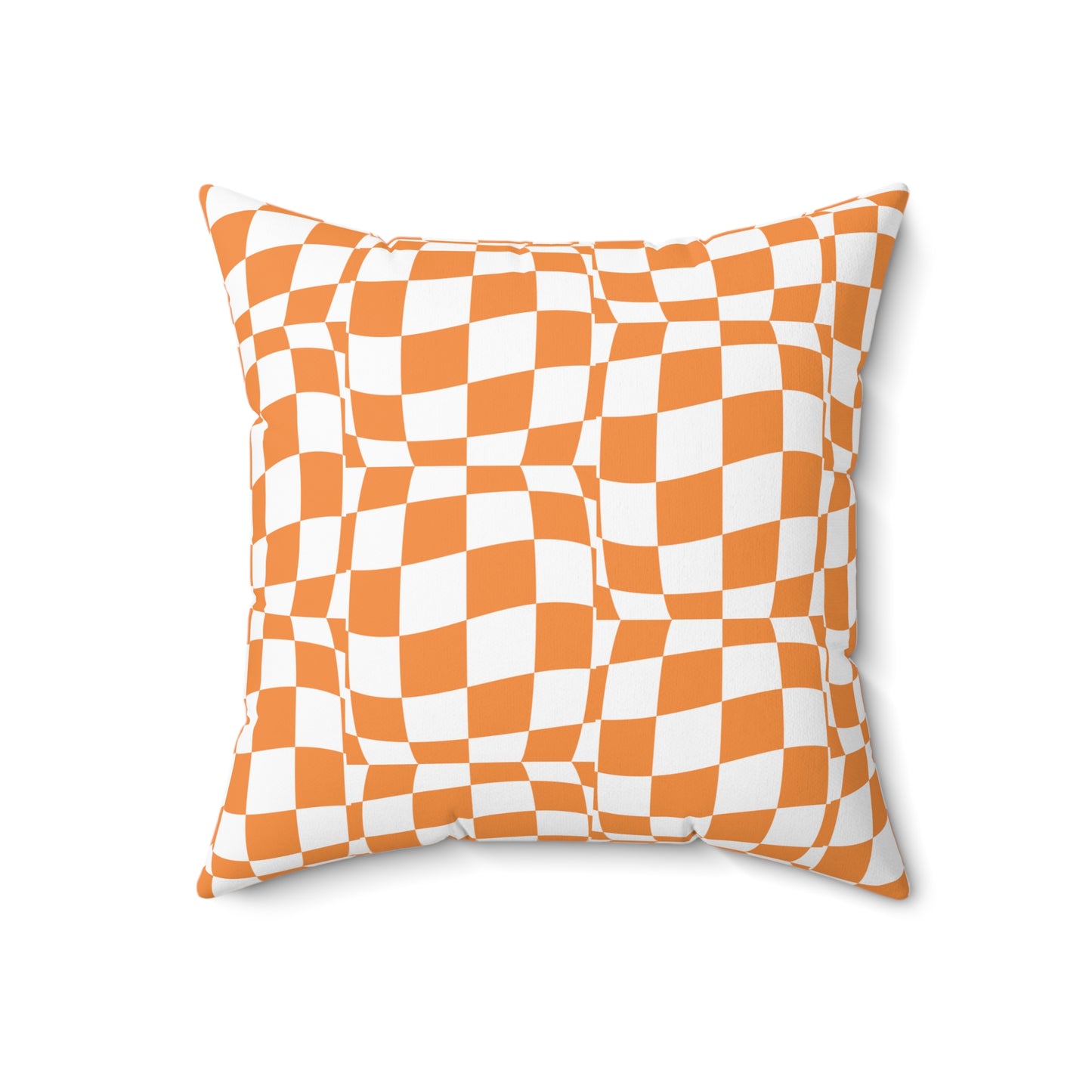 Sorority Pillow, Retro Orange and White, Square Pillow, Personalized Sorority Gift, Turquoise Font Custom, Decorative Throw