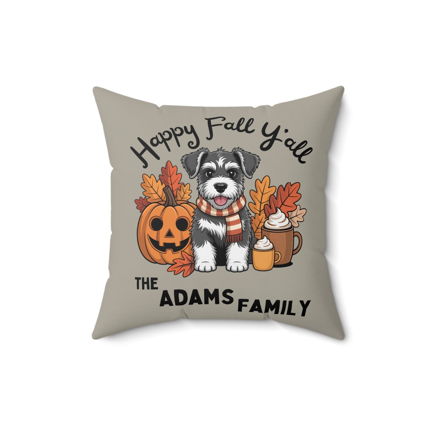 Fall Pillow, Autumn Home Decor, Thanksgiving Pillow, Fall Decorations, Personalized Family Name Pillow, Spun Polyester Square Pillow