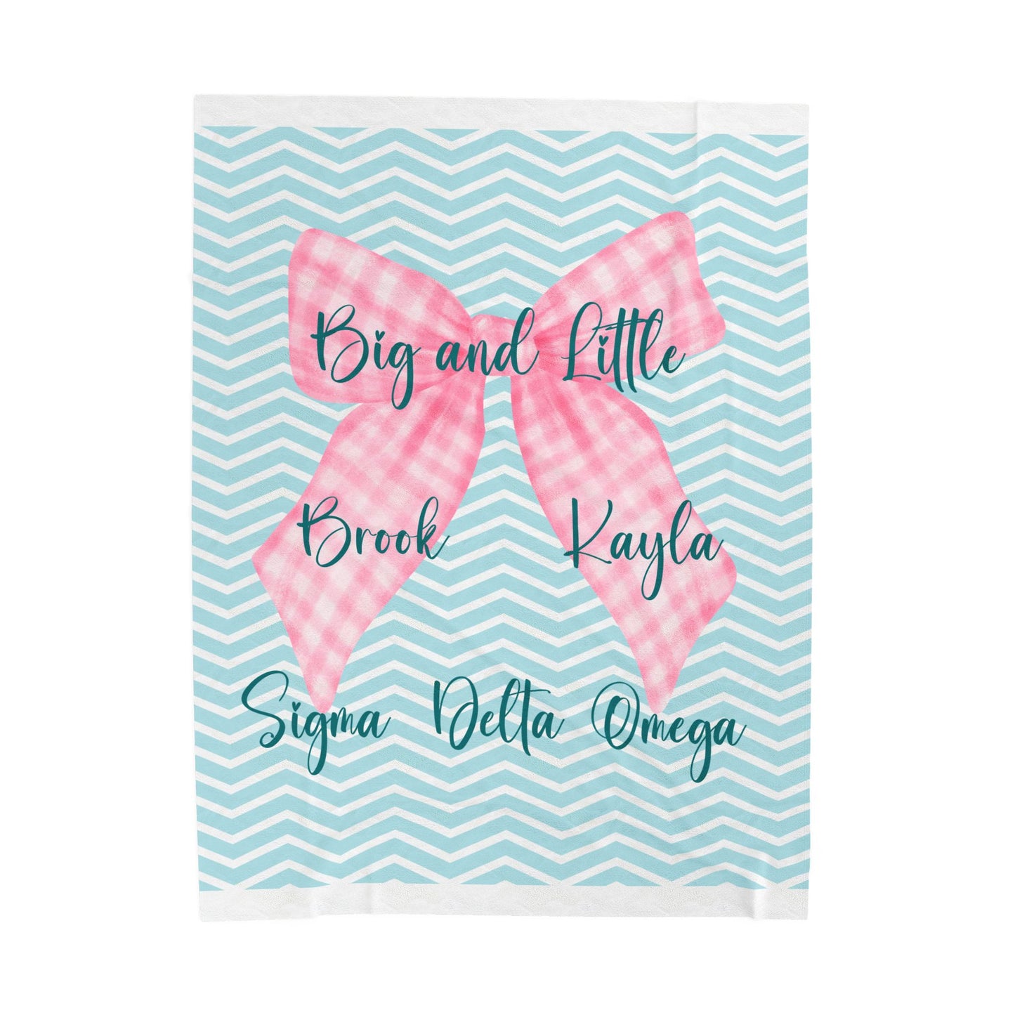 Personalized Big and Little Sorority Blanket, Big Little Reveal Graduation Gift, Bedding, Custom Decor, Big Little gift, sorority gift