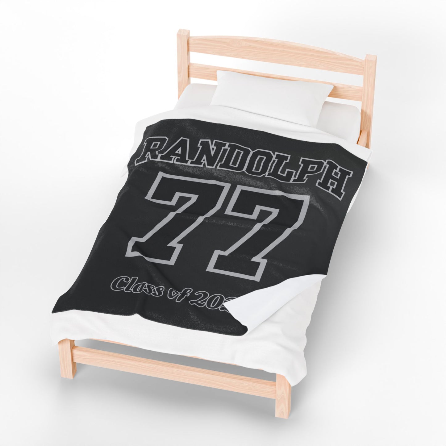 Personalized Senior Night Jersey Style Velveteen Plush Blanket, Class of 2026 Gift, Name and Number Blanket, Graduation Blanket, Senior