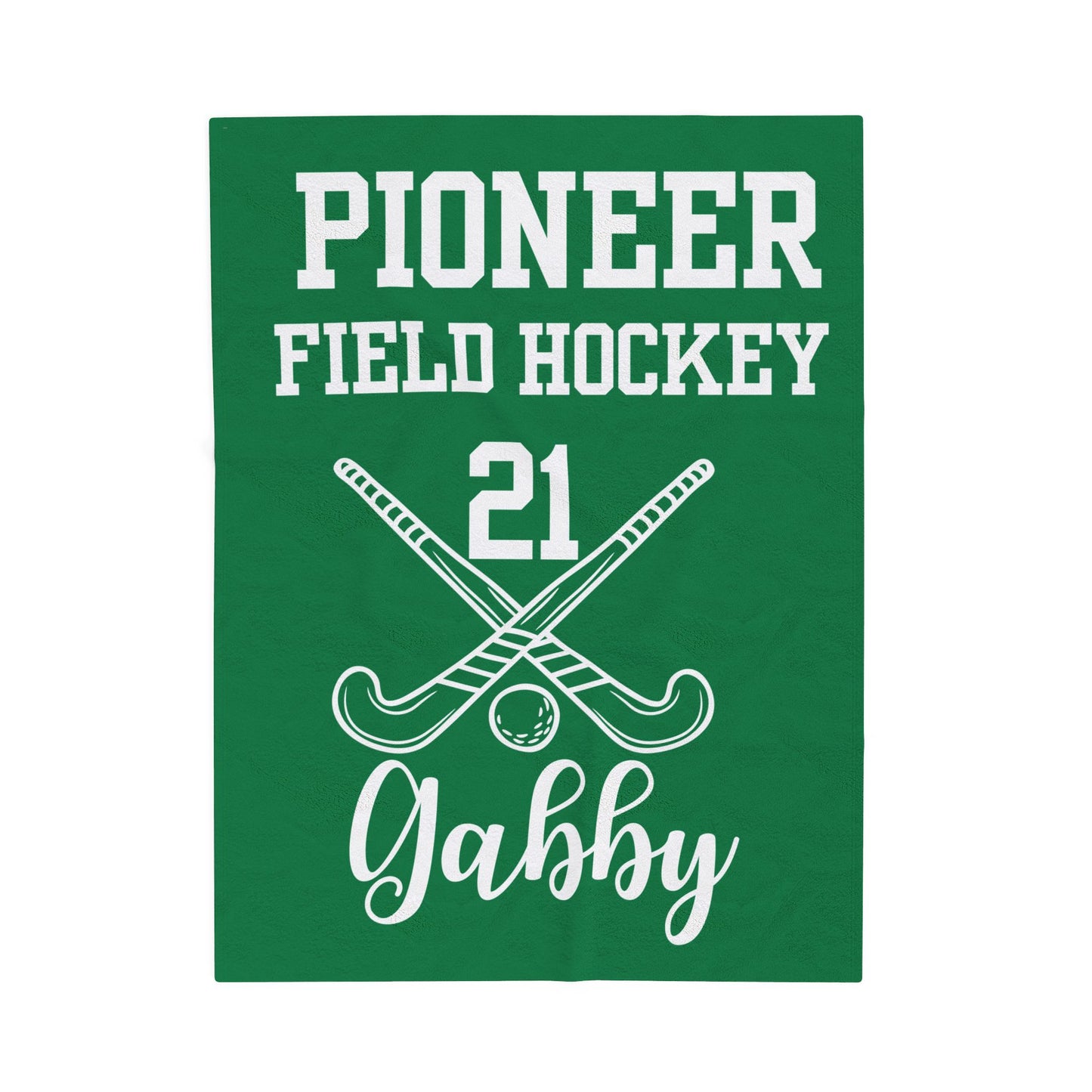 Field Hockey Team Gift, Personalized Sports Blanket, Youth Sports Team Gift, Senior Night Gift, Custom Name Velveteen Plush Blanket
