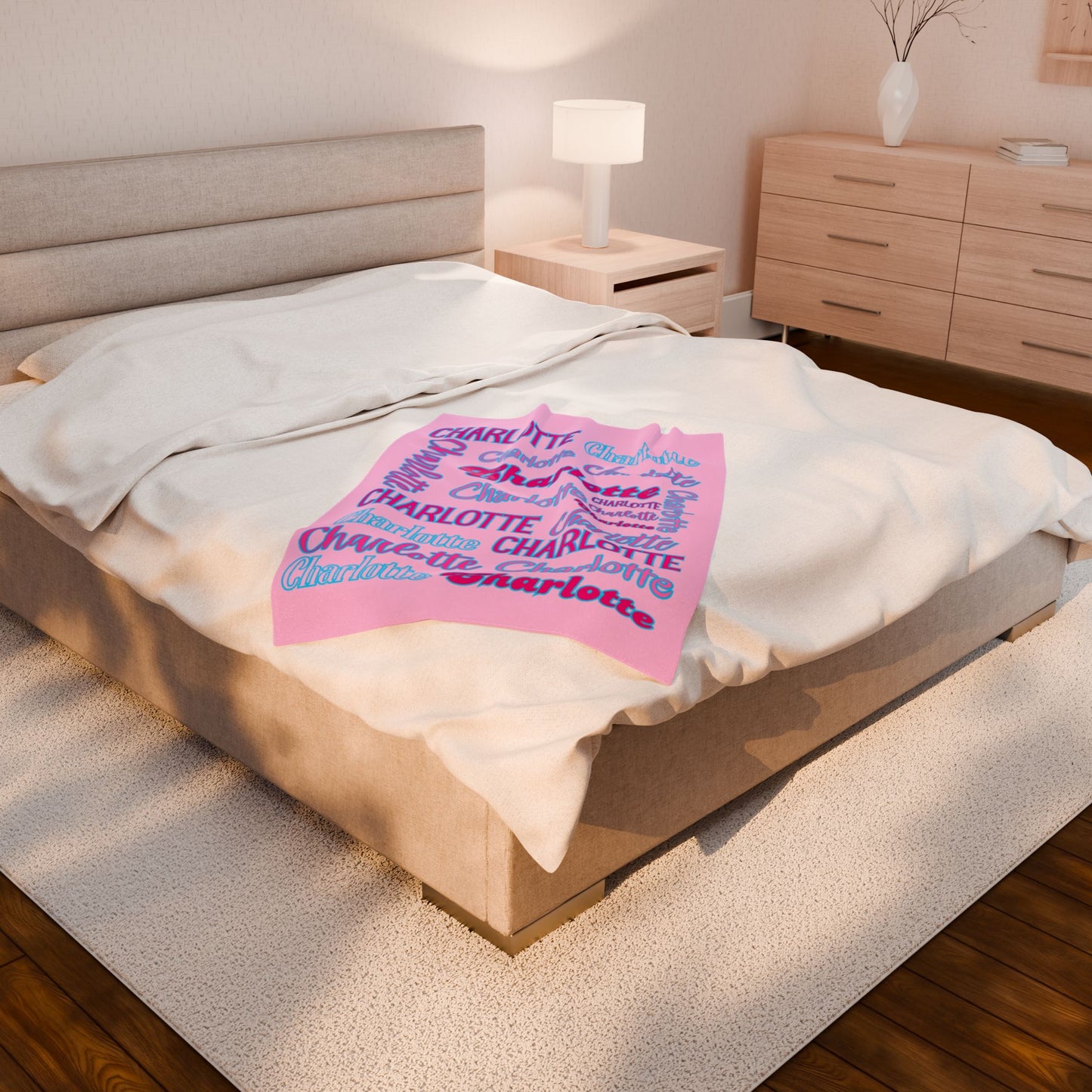 Personalized Velveteen Plush Blanket | Cozy Gift for Charlotte | Custom Soft Throw | Unique Home Decor | Perfect for Any Occasion