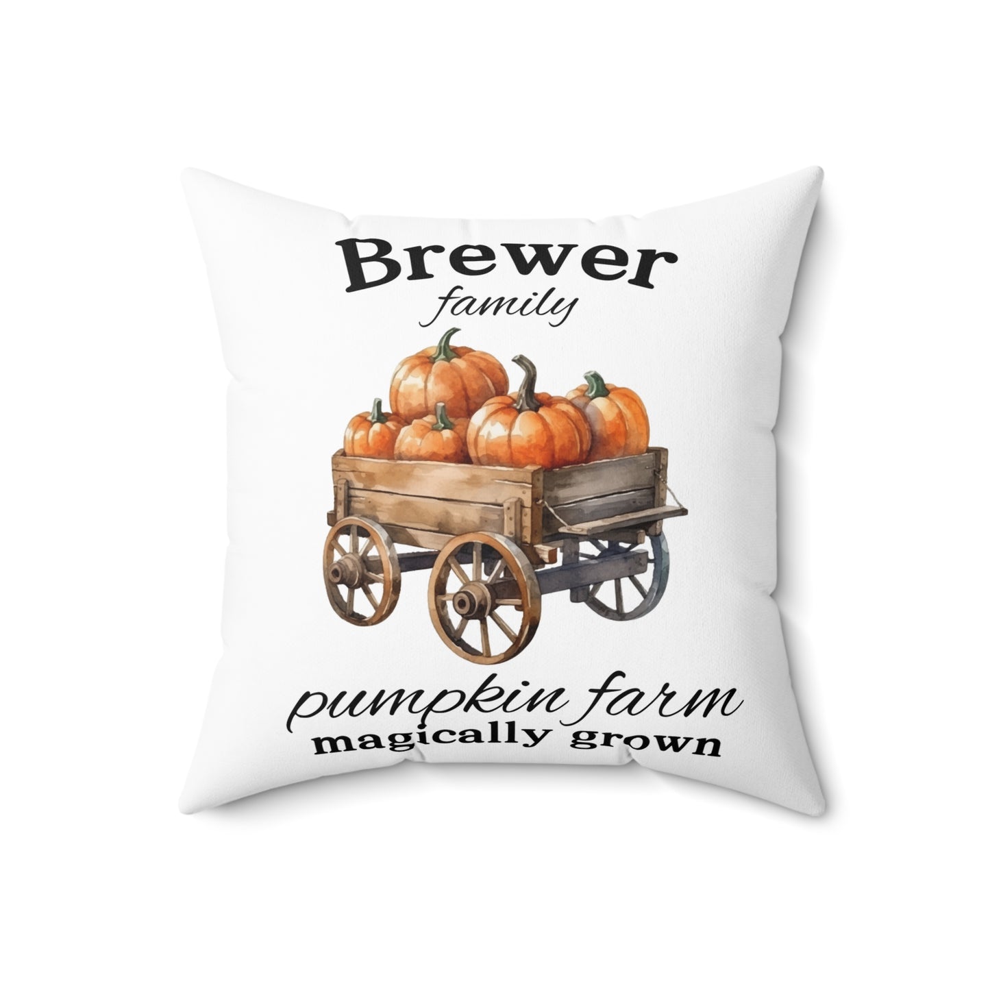 Personalized Family Pumpkin Farm Throw Pillow | Custom Fall Decor | Autumn Harvest Family Gift | Rustic Thanksgiving Accent