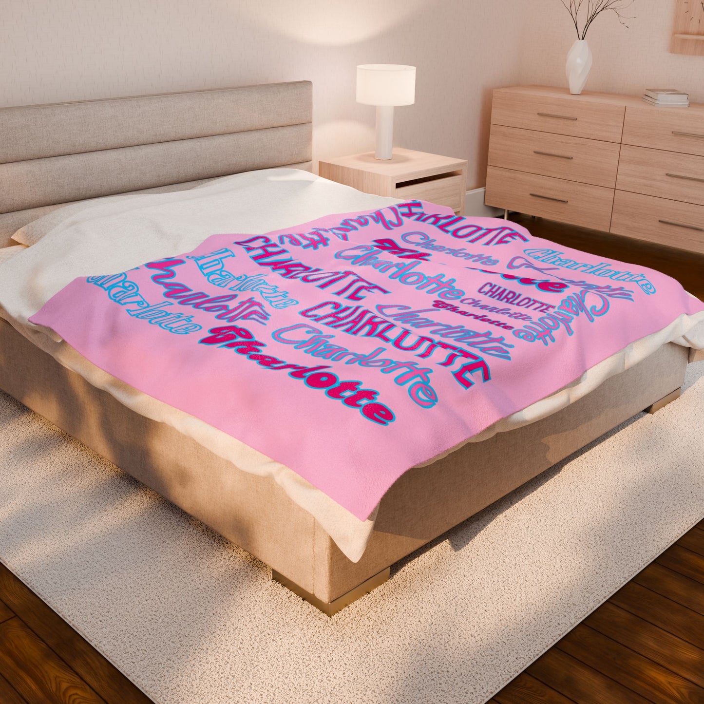Personalized Velveteen Plush Blanket | Cozy Gift for Charlotte | Custom Soft Throw | Unique Home Decor | Perfect for Any Occasion
