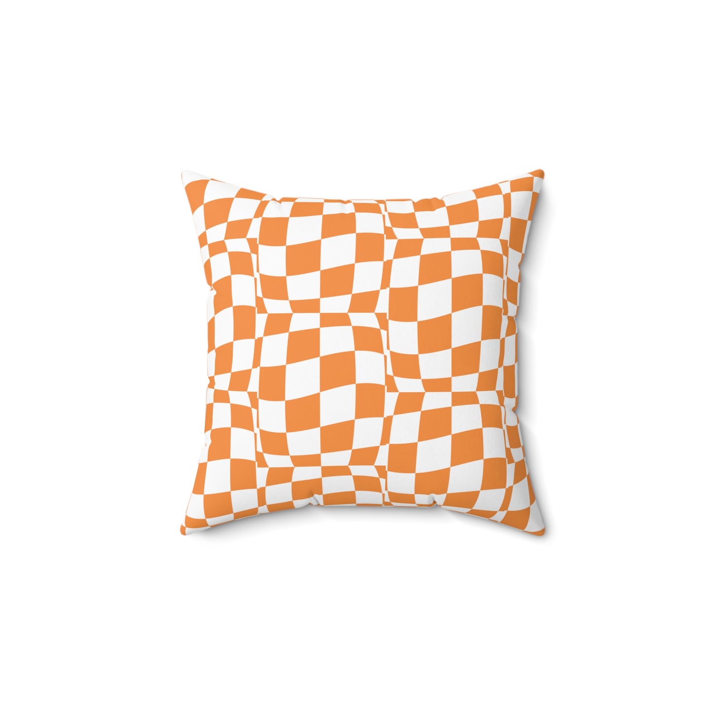 Sorority Pillow, Retro Orange and White, Square Pillow, Personalized Sorority Gift, Turquoise Font Custom, Decorative Throw