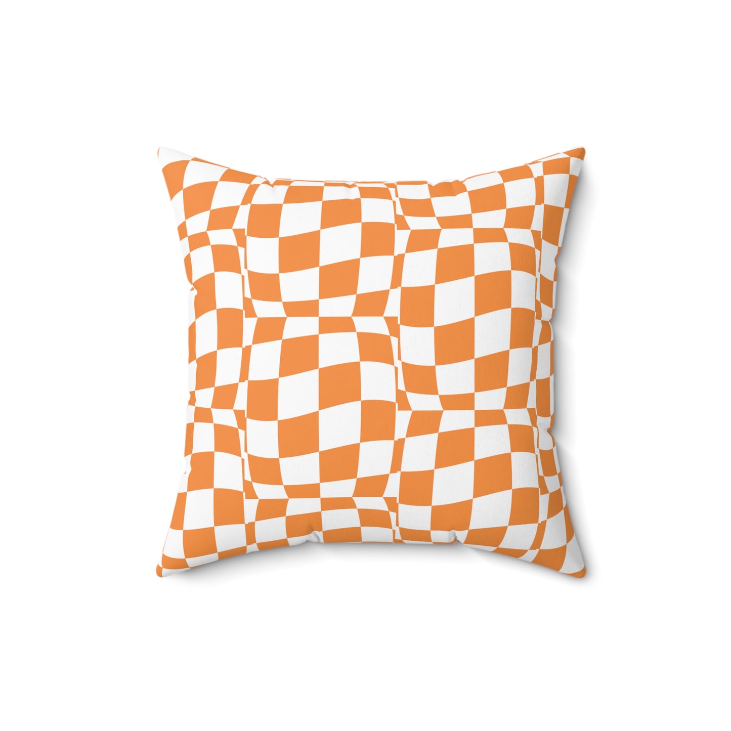 Sorority Pillow, Retro Orange and White, Square Pillow, Personalized Sorority Gift, Turquoise Font Custom, Decorative Throw