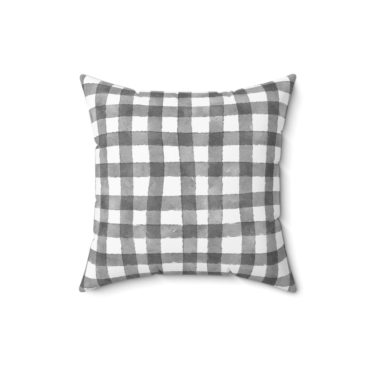 Farm Fresh Pumpkins Square Pillow, Fall Decor Pillow, Grey Plaid Pillow, Autumn Harvest Pillow, Halloween Pillow, Thanksgiving Pillow