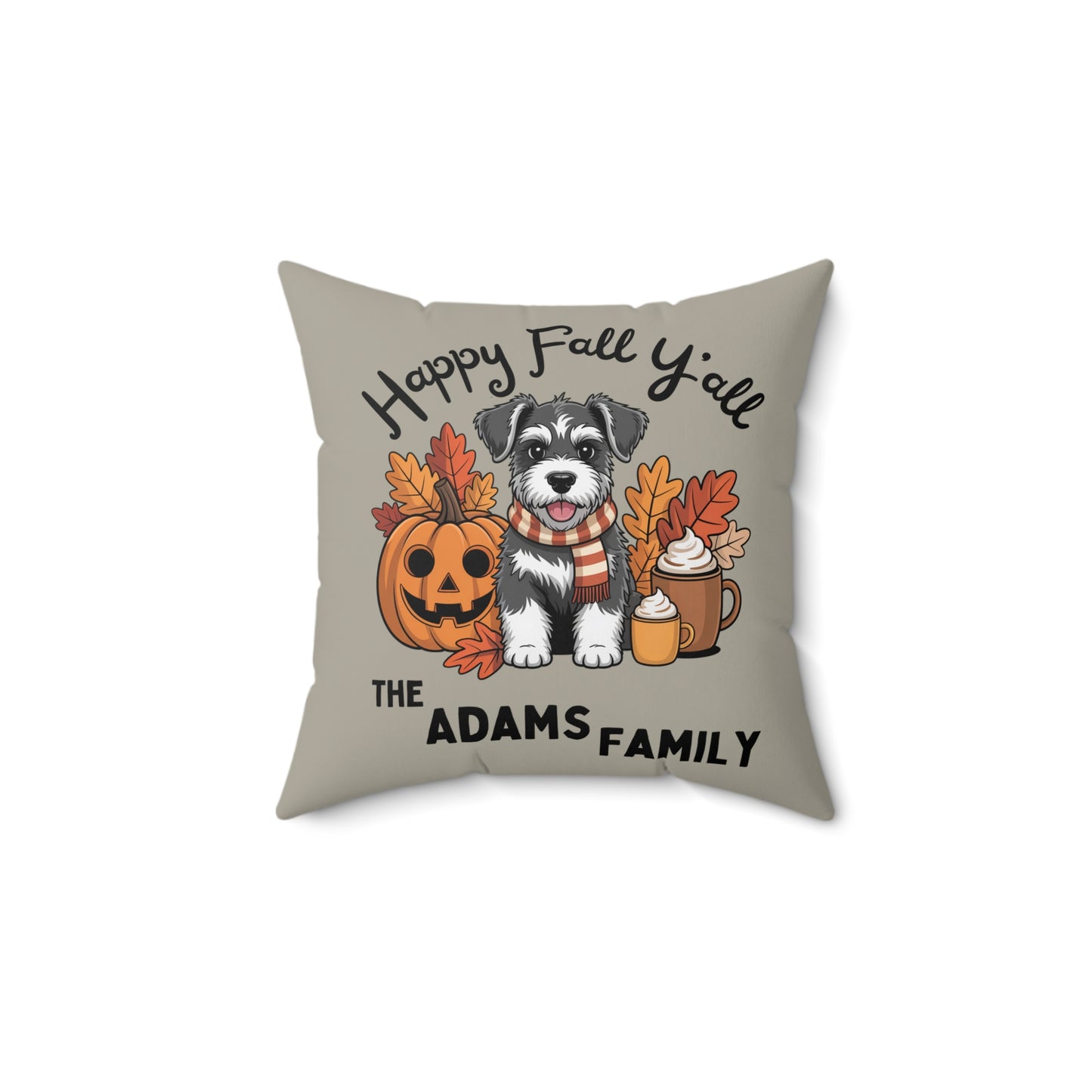 Fall Pillow, Autumn Home Decor, Thanksgiving Pillow, Fall Decorations, Personalized Family Name Pillow, Spun Polyester Square Pillow