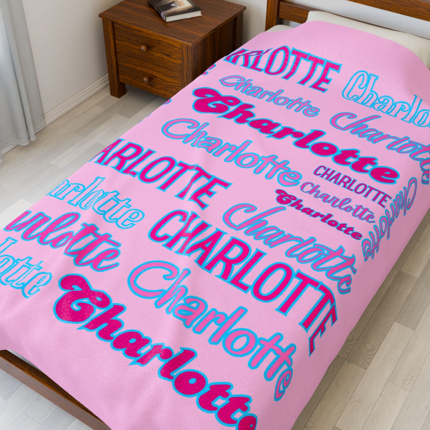 Personalized Velveteen Plush Blanket | Cozy Gift for Charlotte | Custom Soft Throw | Unique Home Decor | Perfect for Any Occasion