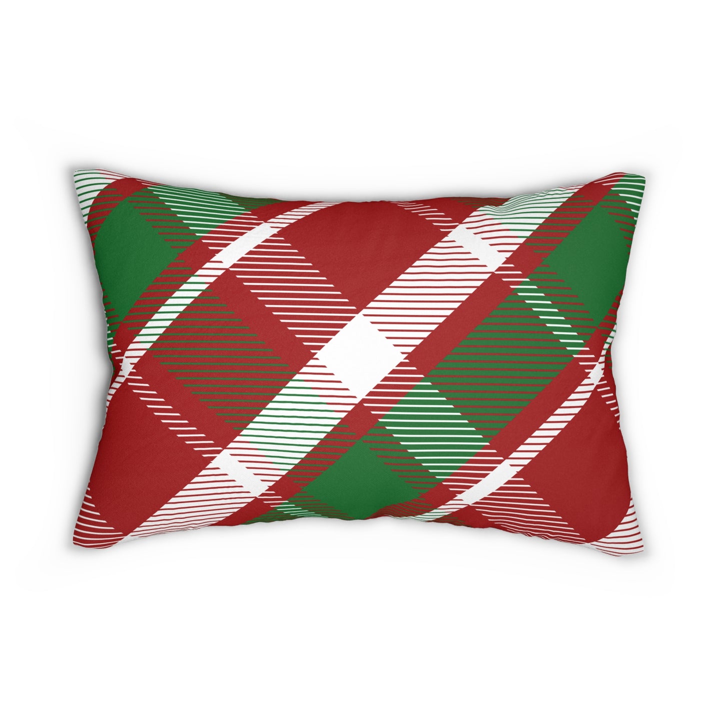 Christmas Plaid Personalized Pillow - Holiday Decor, Family Name Pillow, Tartan Cushion, Custom Xmas Gift, Festive Home Pillow