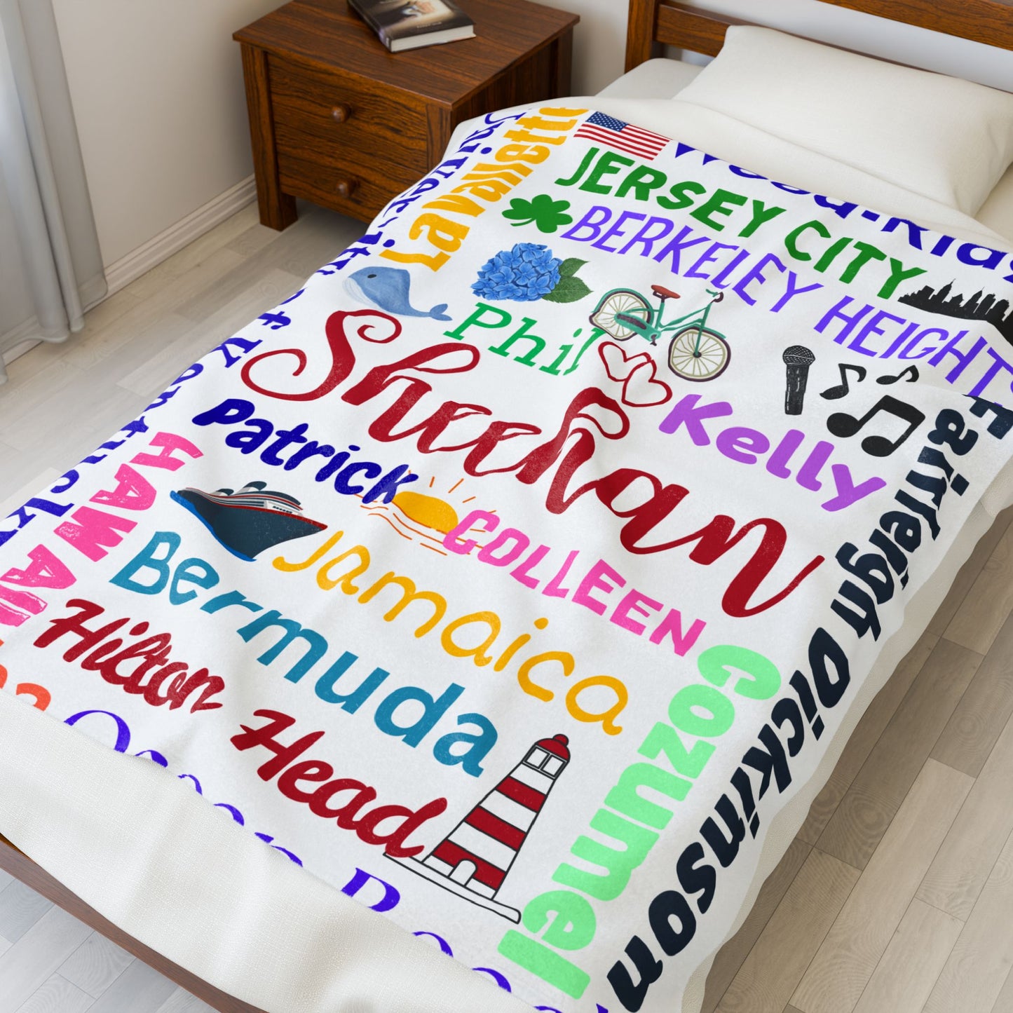 The Memory Lane Blanket Personalized Family Travel Blanket Custom Places We ve Been Adventure Map Throw Sentimental Family Gift