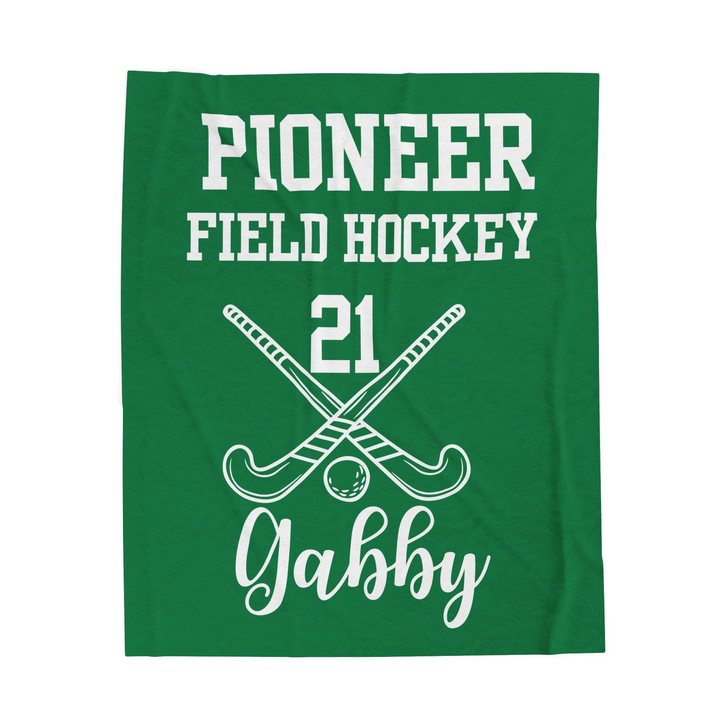 Field Hockey Team Gift, Personalized Sports Blanket, Youth Sports Team Gift, Senior Night Gift, Custom Name Velveteen Plush Blanket