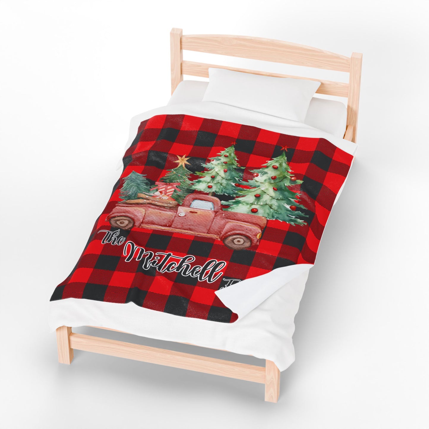 Personalized Family Buffalo Plaid Blanket