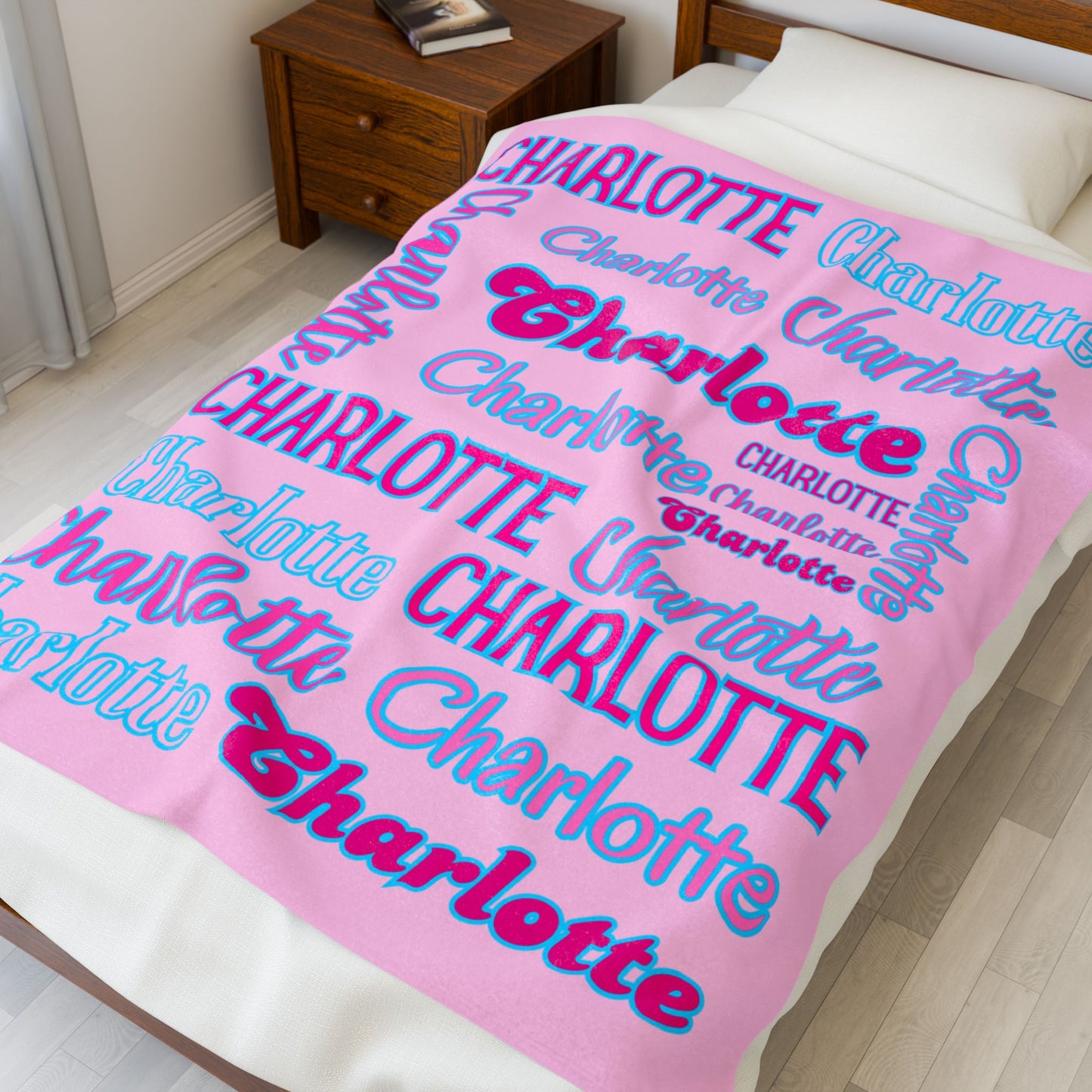 Personalized Velveteen Plush Blanket | Cozy Gift for Charlotte | Custom Soft Throw | Unique Home Decor | Perfect for Any Occasion