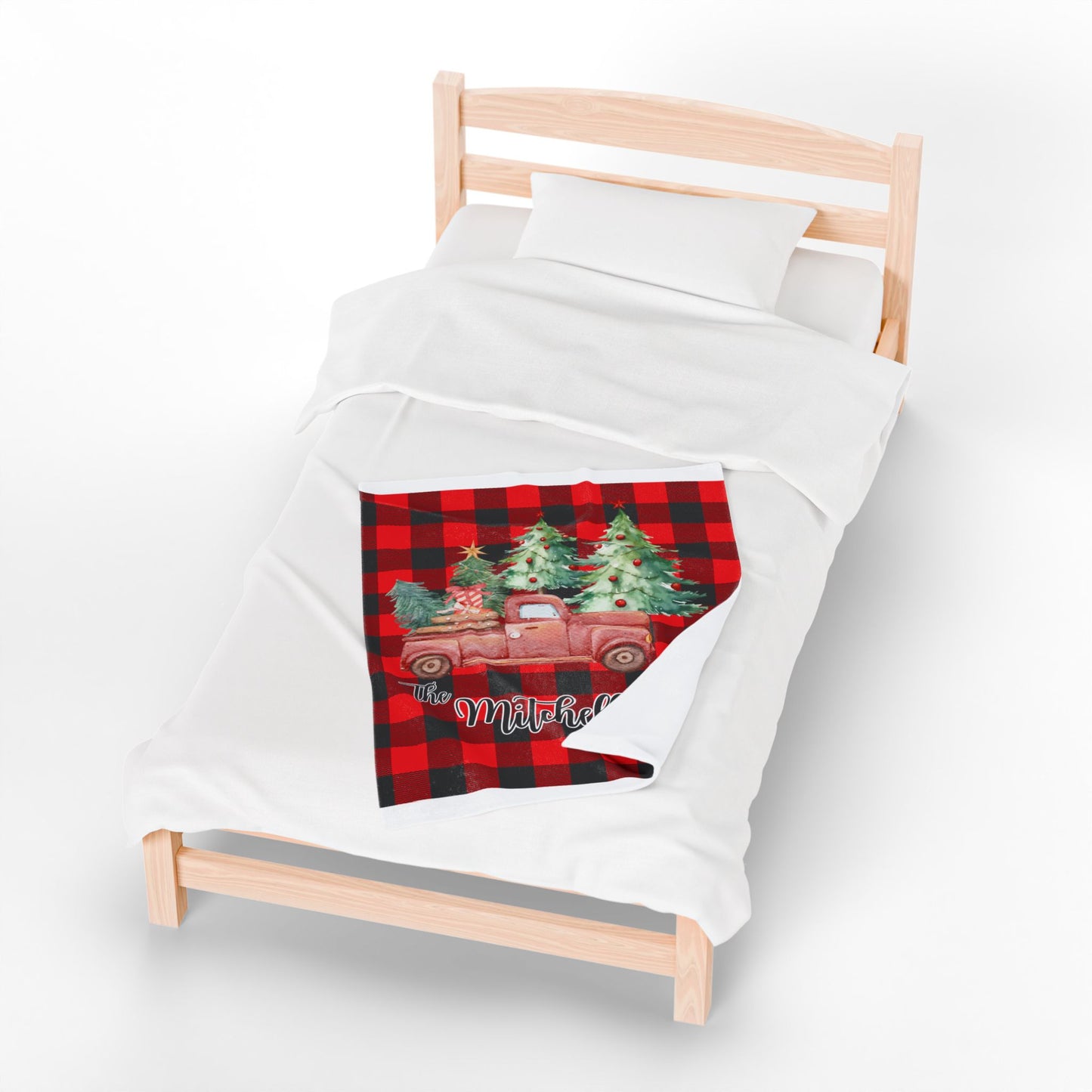 Personalized Family Buffalo Plaid Blanket