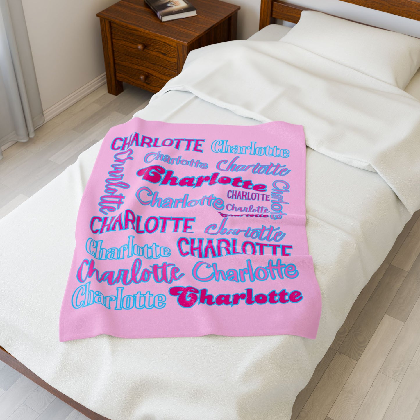 Personalized Velveteen Plush Blanket | Cozy Gift for Charlotte | Custom Soft Throw | Unique Home Decor | Perfect for Any Occasion
