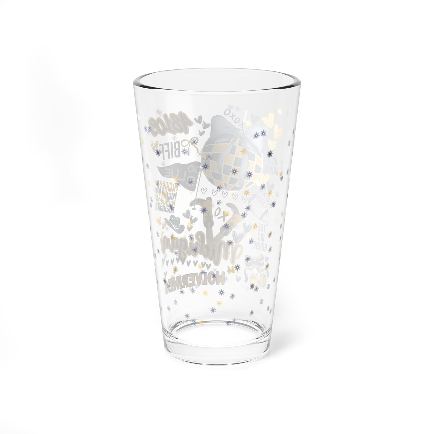 Personalized College Spirit Fan Pint Glass