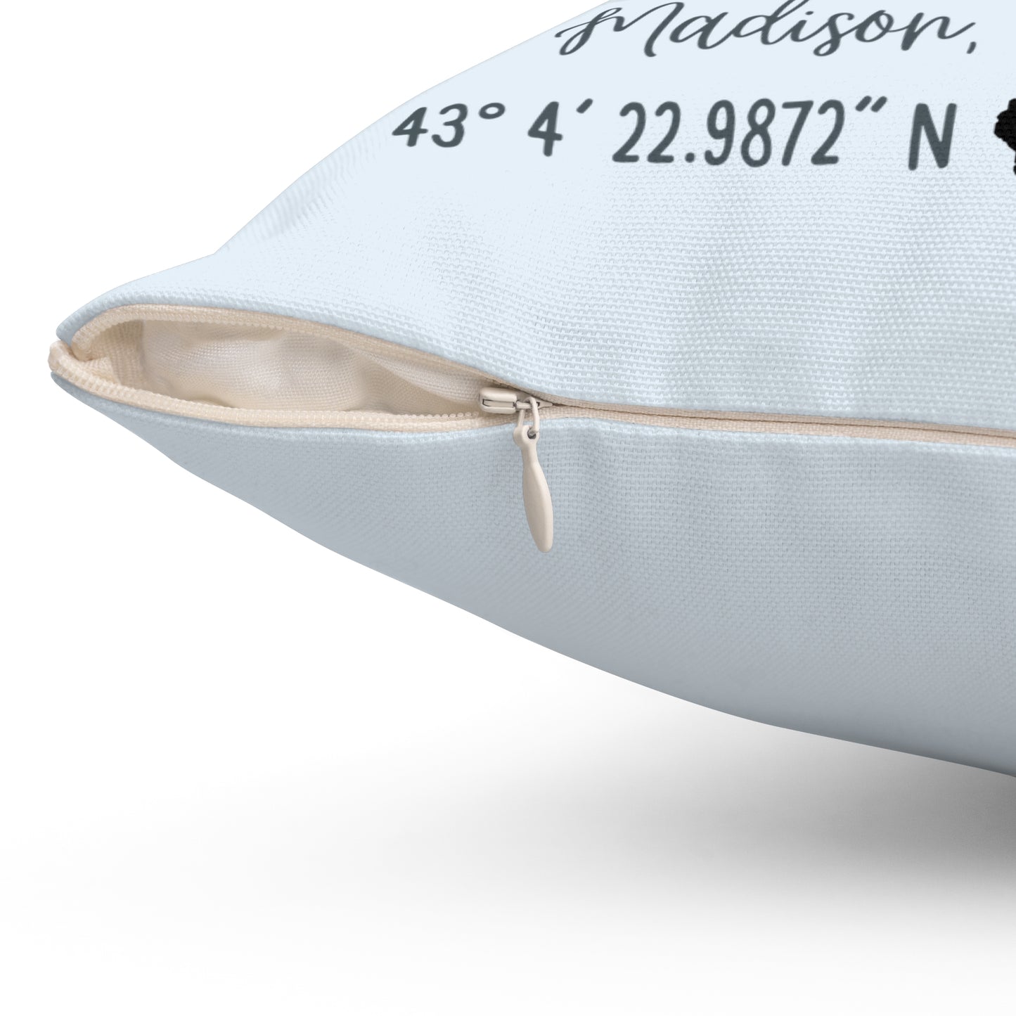 Personalized Home for the Holidays with your Longitude Latitude Personalized Pillow