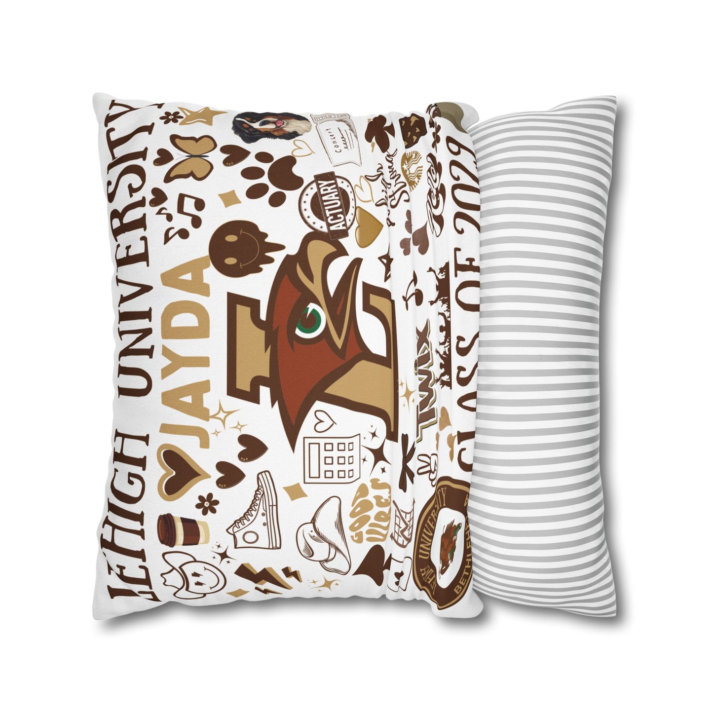 Custom College Personalized Pillowcase, Personalized Throw Pillow Cover, Home Decor, Customizable Gift, Unique Pillowcase