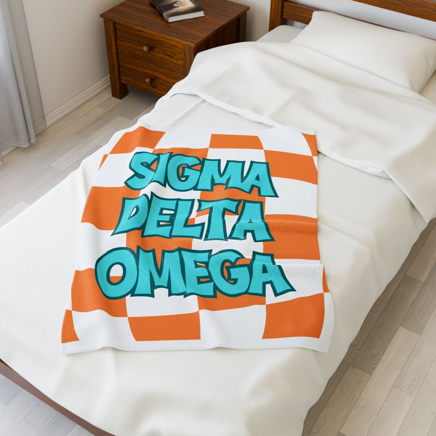 Personalized Sorority retro with letters, Graduation Gift, Bedding, Custom College Dorm Decor, Big Little Reveal, sorority gift