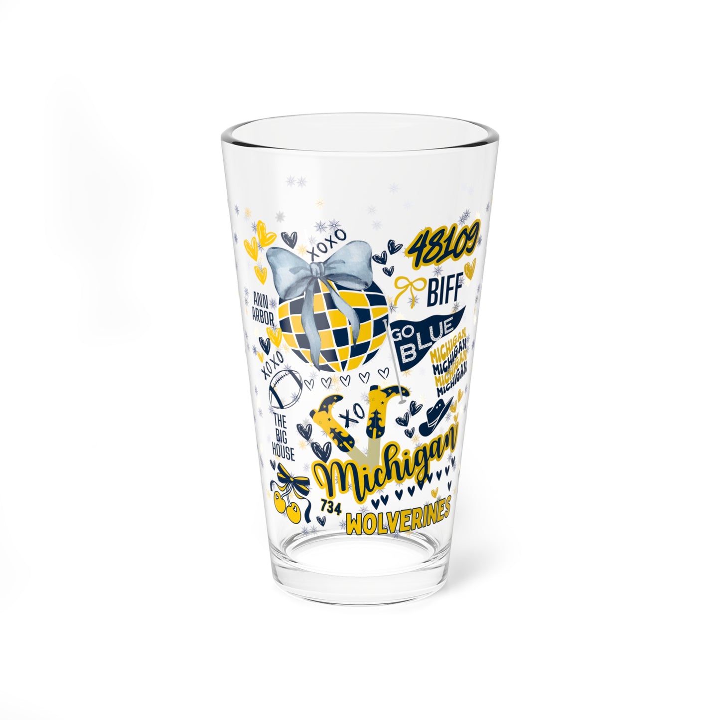 Personalized College Spirit Fan Pint Glass