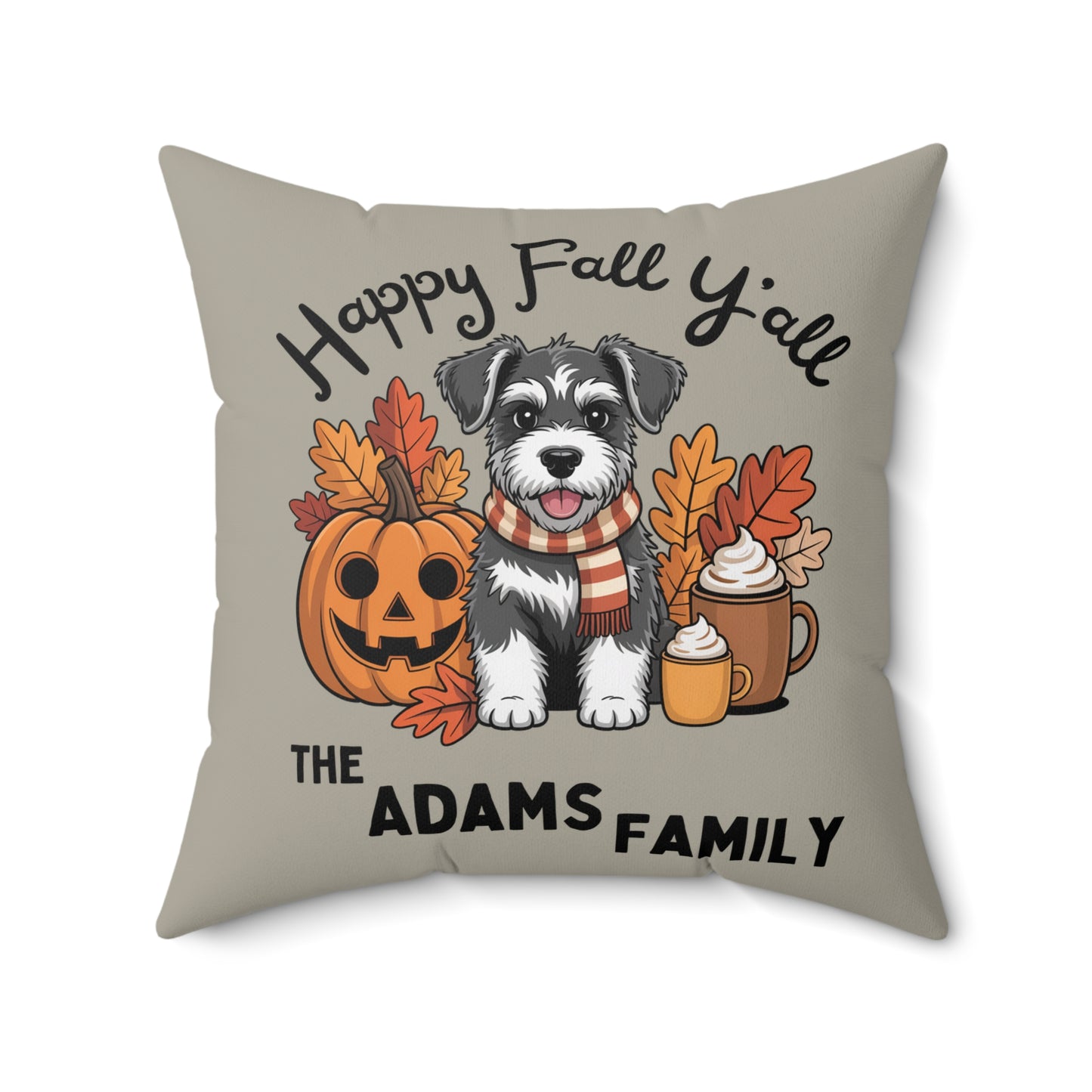 Fall Pillow, Autumn Home Decor, Thanksgiving Pillow, Fall Decorations, Personalized Family Name Pillow, Spun Polyester Square Pillow