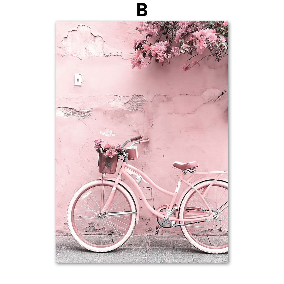 Landscape Beach Wall Sky Car Art Canvas Painting