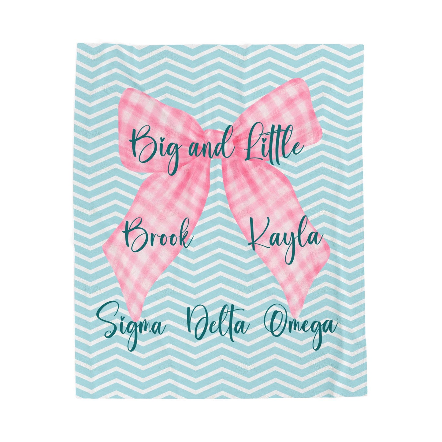 Personalized Big and Little Sorority Blanket, Big Little Reveal Graduation Gift, Bedding, Custom Decor, Big Little gift, sorority gift