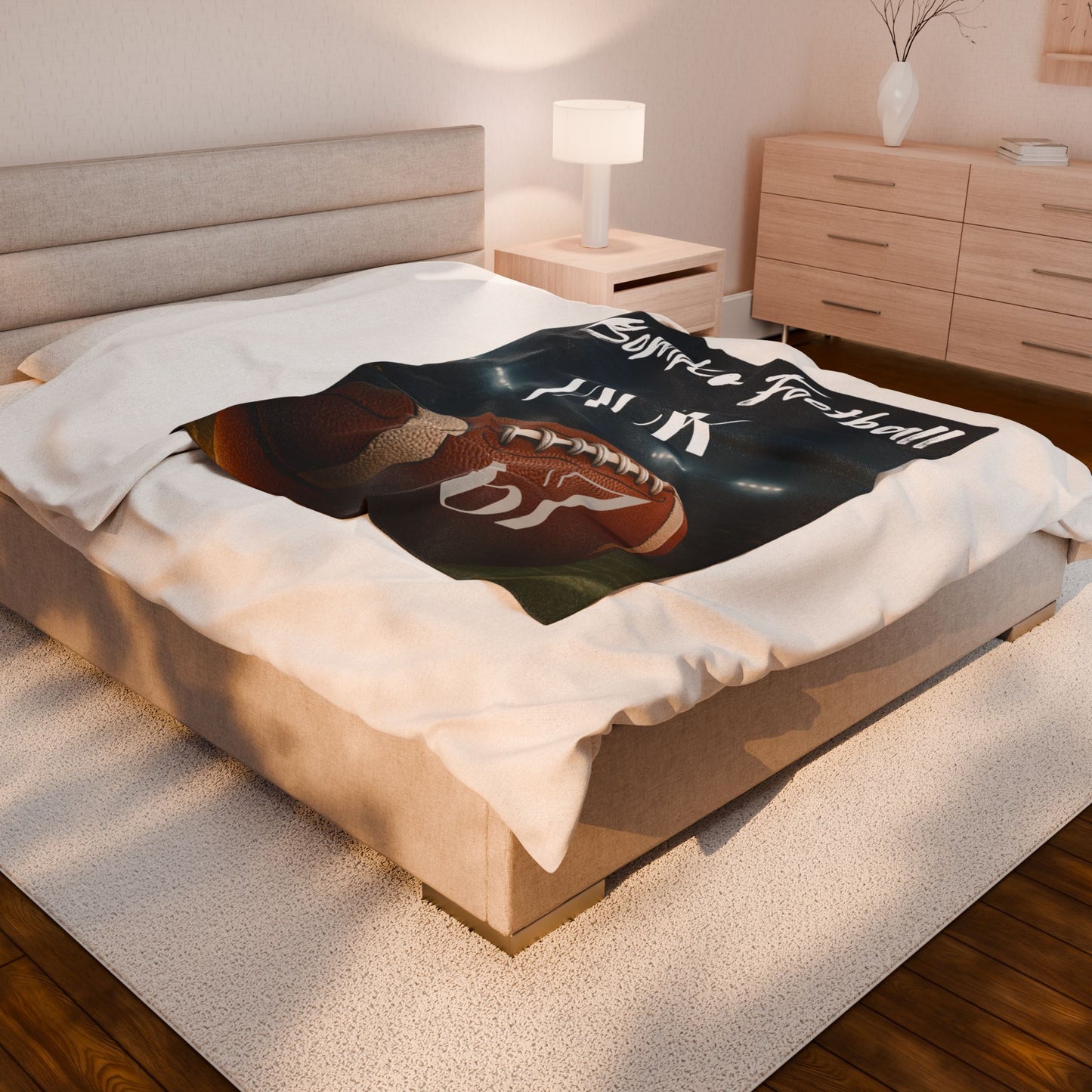 Plush Blanket, High School College Game Day Personalized Team Name Player Number, Customized Gift, Snuggle Fleece Throws, Senior night