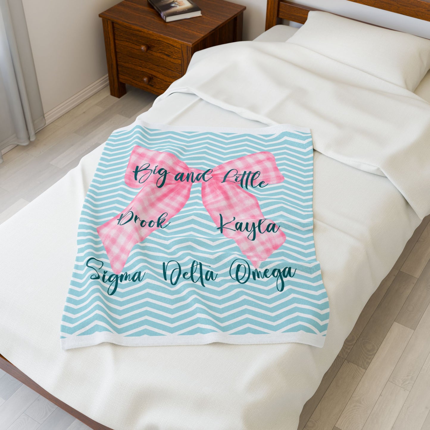 Personalized Big and Little Sorority Blanket, Big Little Reveal Graduation Gift, Bedding, Custom Decor, Big Little gift, sorority gift