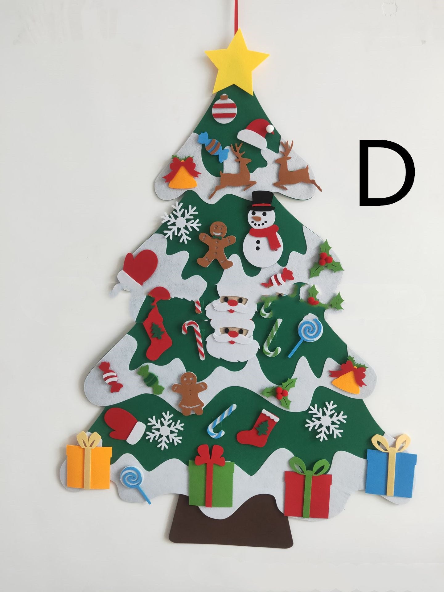 Whimsical Felt Wall Christmas Tree: Holiday Fun for Little Hands!