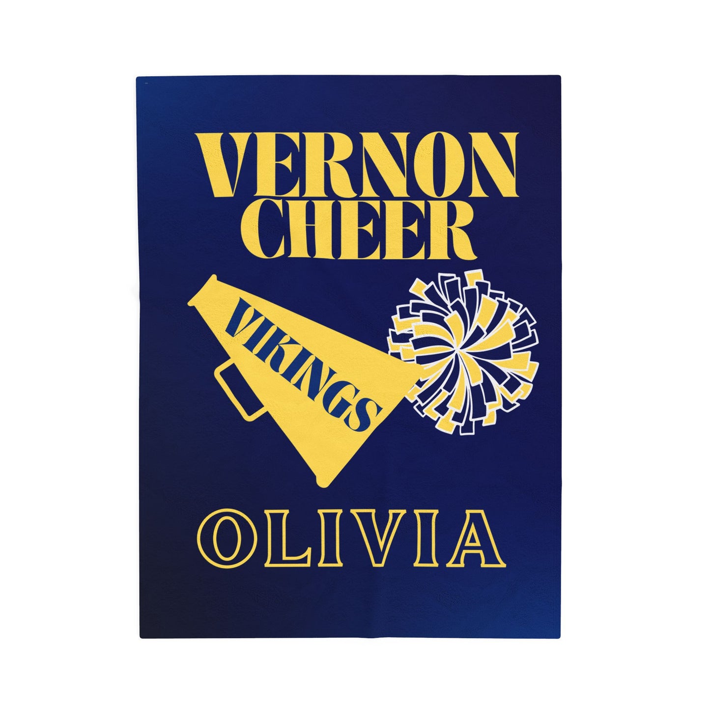 Personalized Cheer Blanket - Customized, Velveteen Plush Throw, Gift for Cheerleaders, Cozy Blanket for Cheerleader, Custom Cheerleading