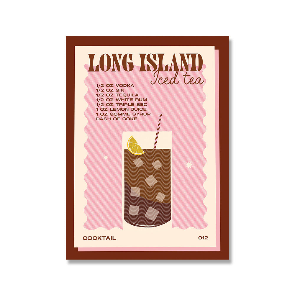 Cocktail Mojito Bar Vintage Wall Art Canvas Painting
