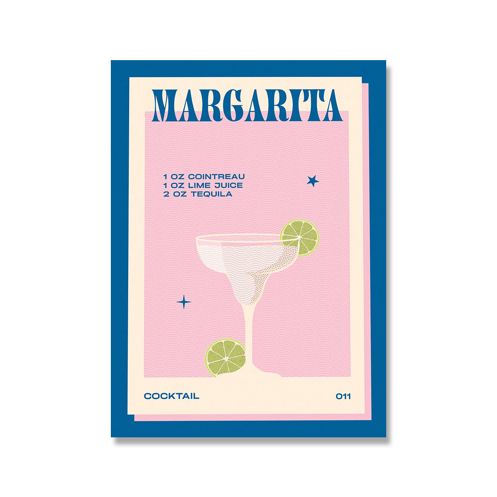 Cocktail Mojito Bar Vintage Wall Art Canvas Painting