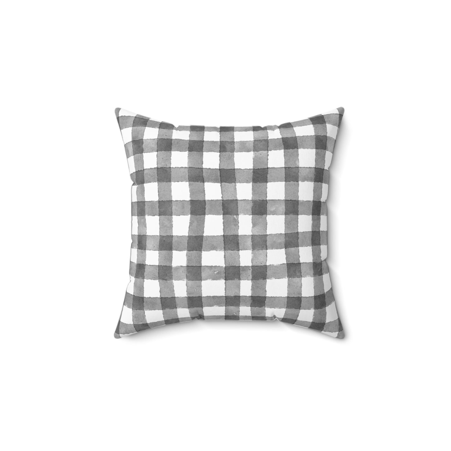 Farm Fresh Pumpkins Square Pillow, Fall Decor Pillow, Grey Plaid Pillow, Autumn Harvest Pillow, Halloween Pillow, Thanksgiving Pillow