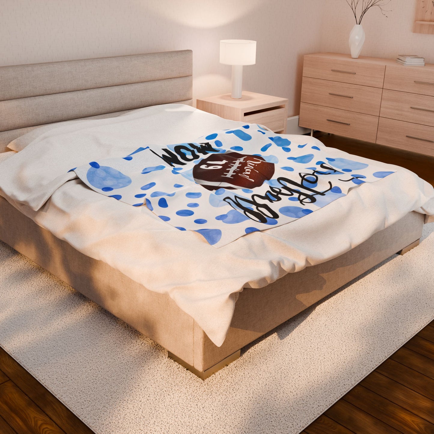 Plush Blanket, Personalized Football Mom Gift, Cozy Mom Blanket, Customizable Throw, ultimae fan, Sports Fan Bedding
