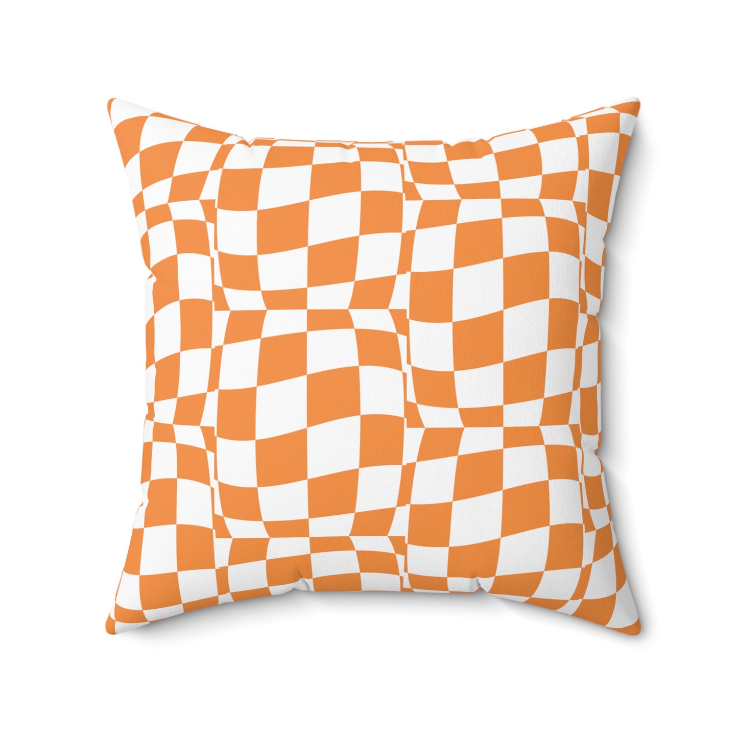 Sorority Pillow, Retro Orange and White, Square Pillow, Personalized Sorority Gift, Turquoise Font Custom, Decorative Throw