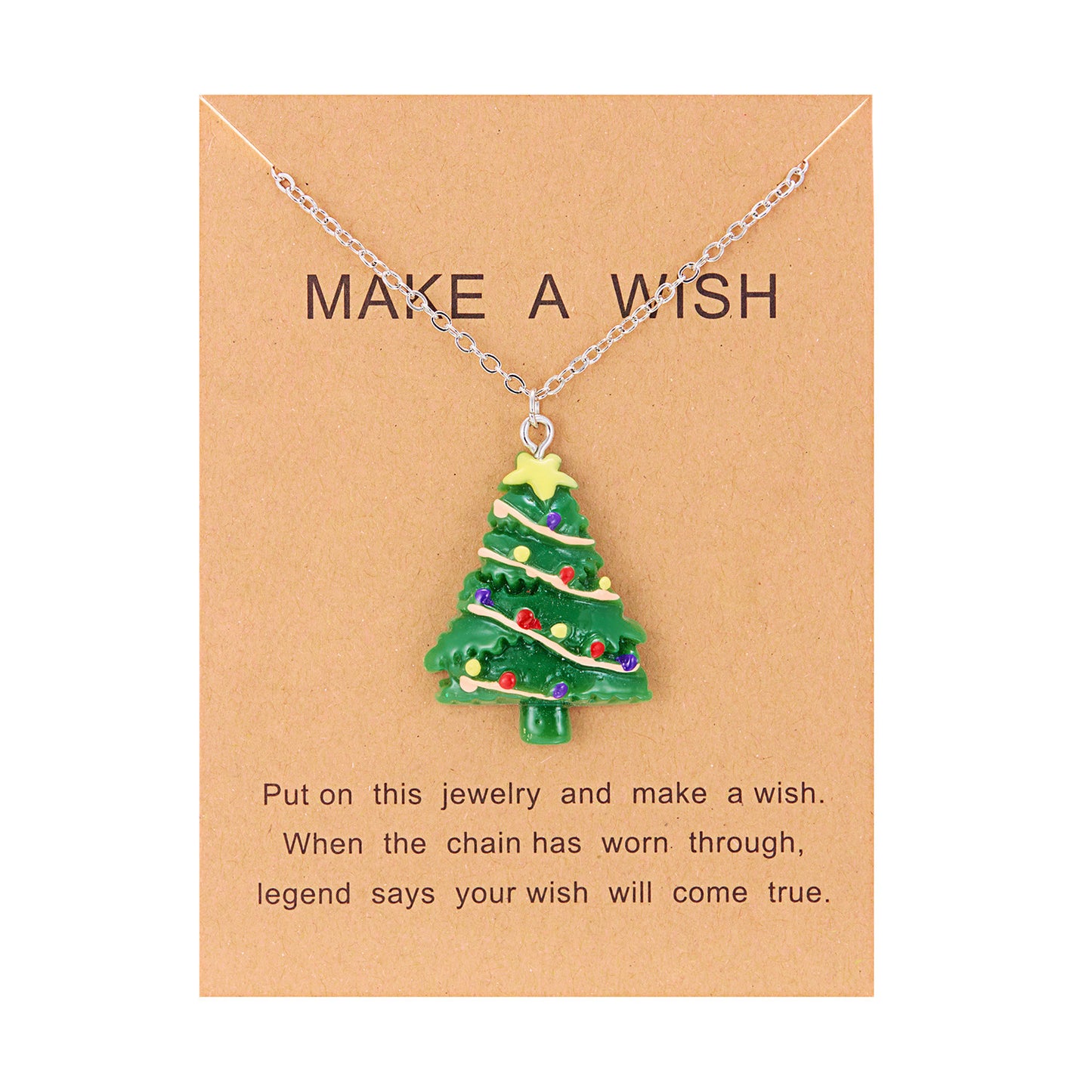 Cute Cartoon Resin Necklace – Snowman & Santa Claus Pendant with O-Shaped Chain for Women