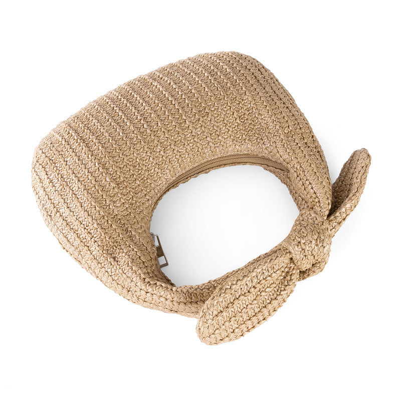 Beachy Chic Handbag with Adorable Straw Bow
