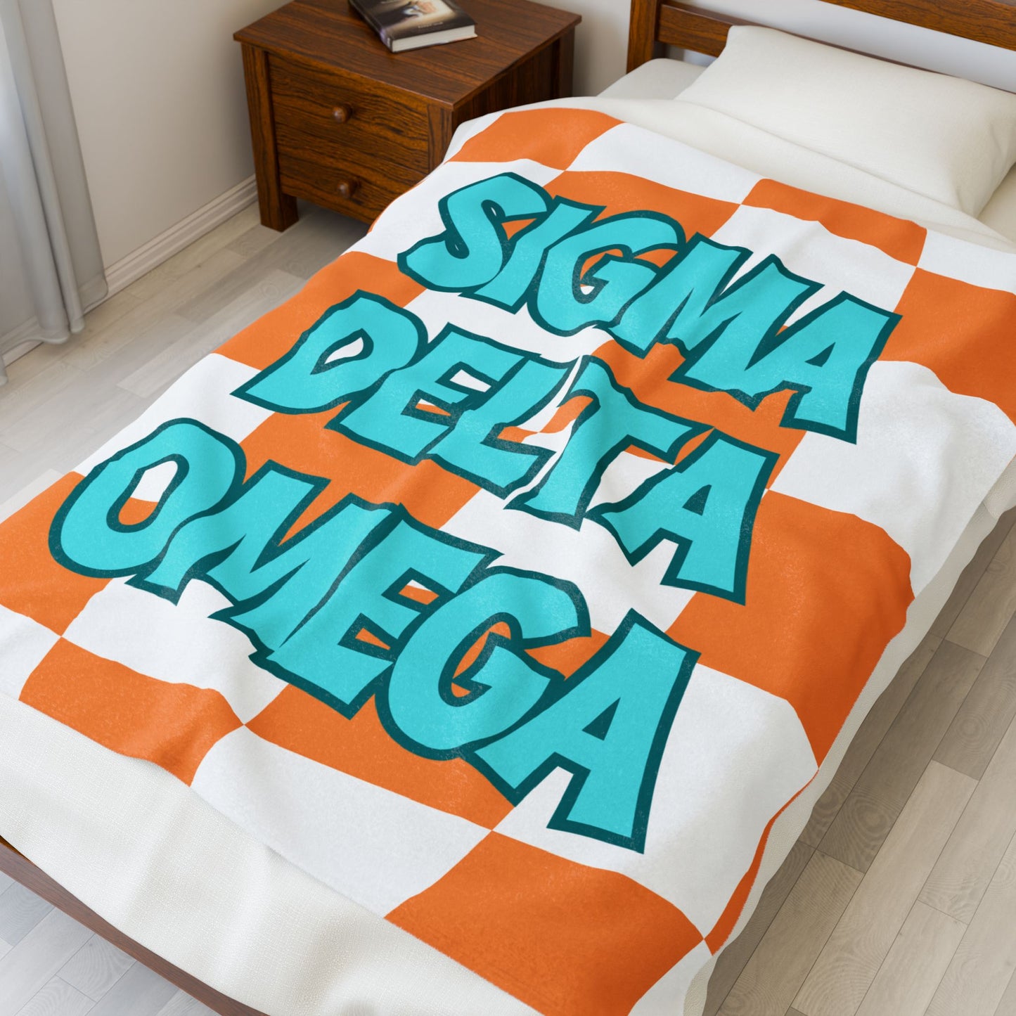 Personalized Sorority retro with letters, Graduation Gift, Bedding, Custom College Dorm Decor, Big Little Reveal, sorority gift