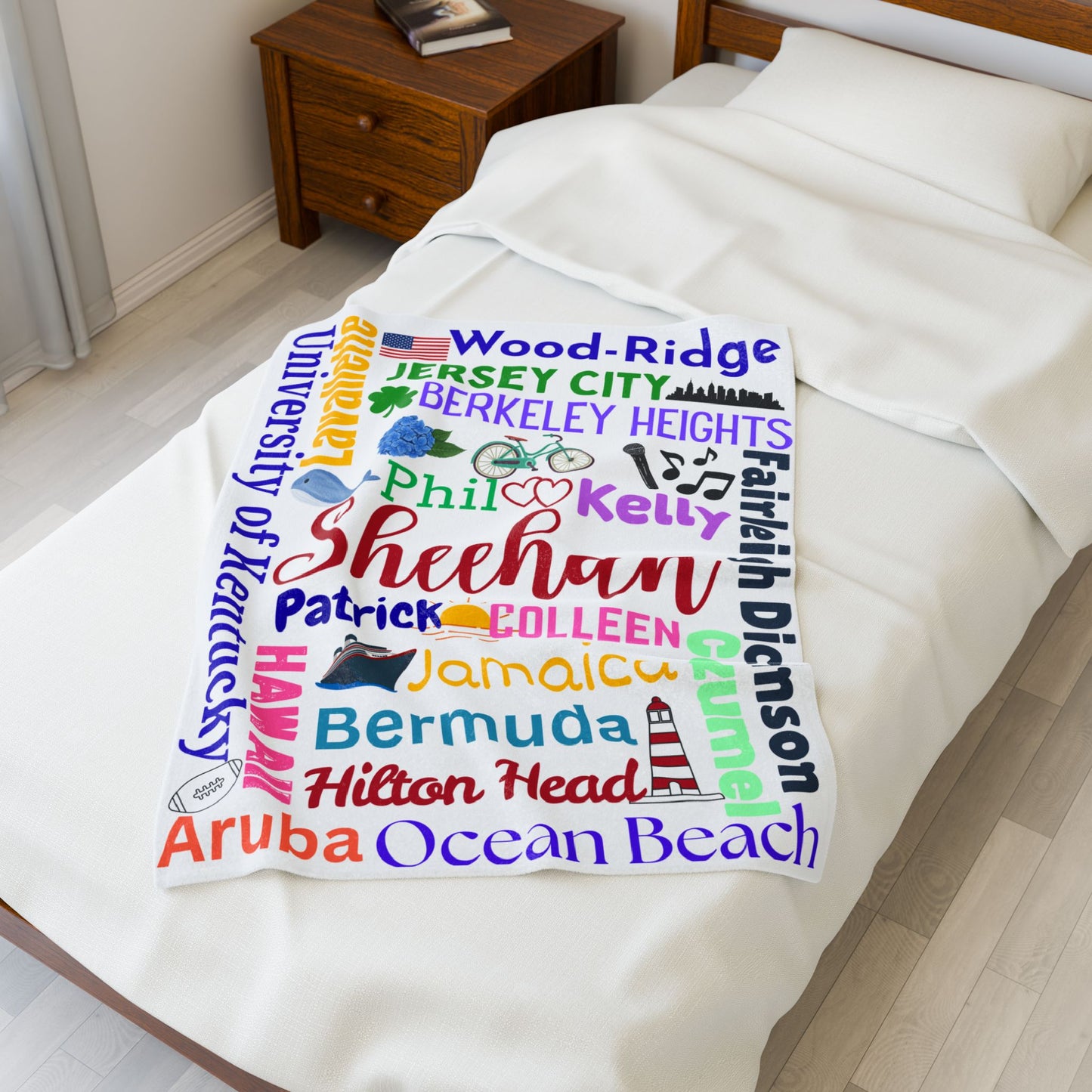 The Memory Lane Blanket Personalized Family Travel Blanket Custom Places We ve Been Adventure Map Throw Sentimental Family Gift