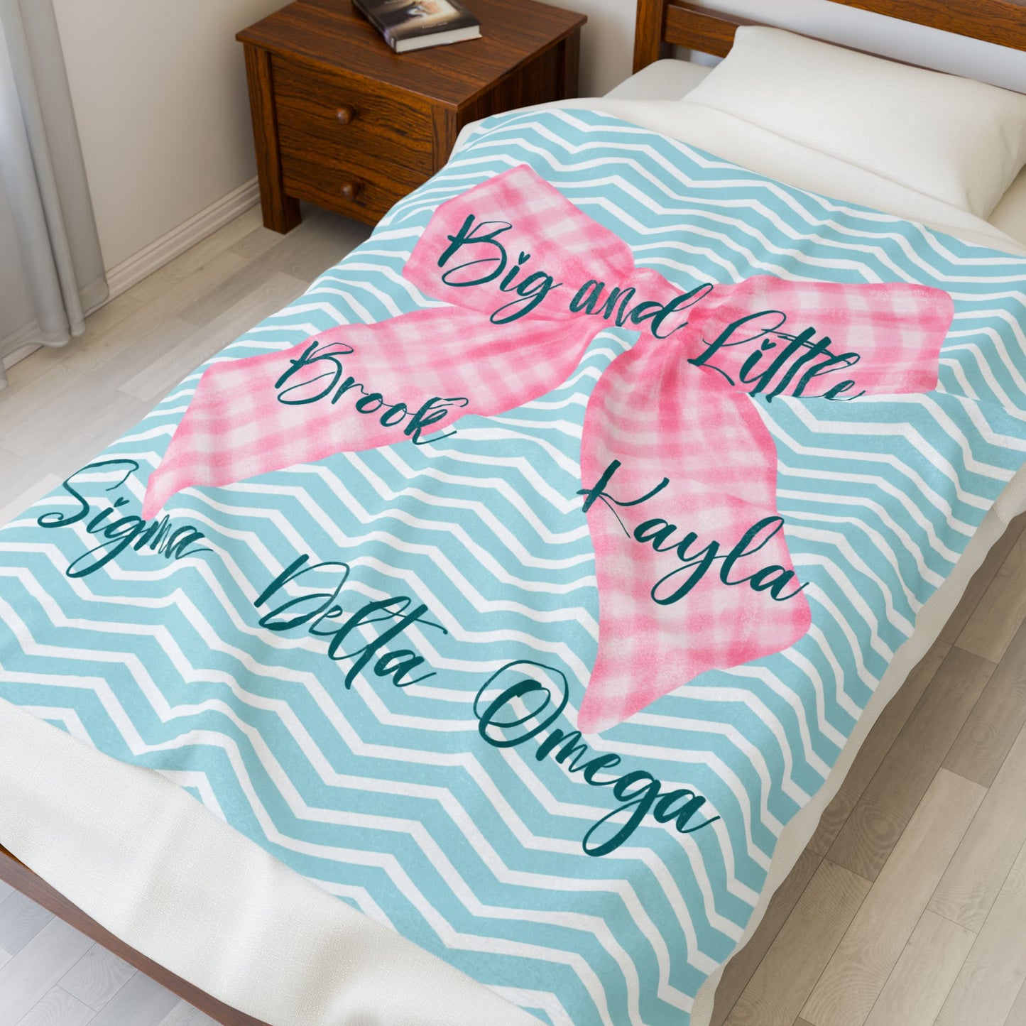 Personalized Big and Little Sorority Blanket, Big Little Reveal Graduation Gift, Bedding, Custom Decor, Big Little gift, sorority gift