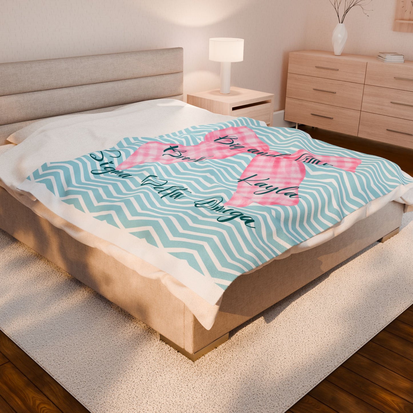 Personalized Big and Little Sorority Blanket, Big Little Reveal Graduation Gift, Bedding, Custom Decor, Big Little gift, sorority gift