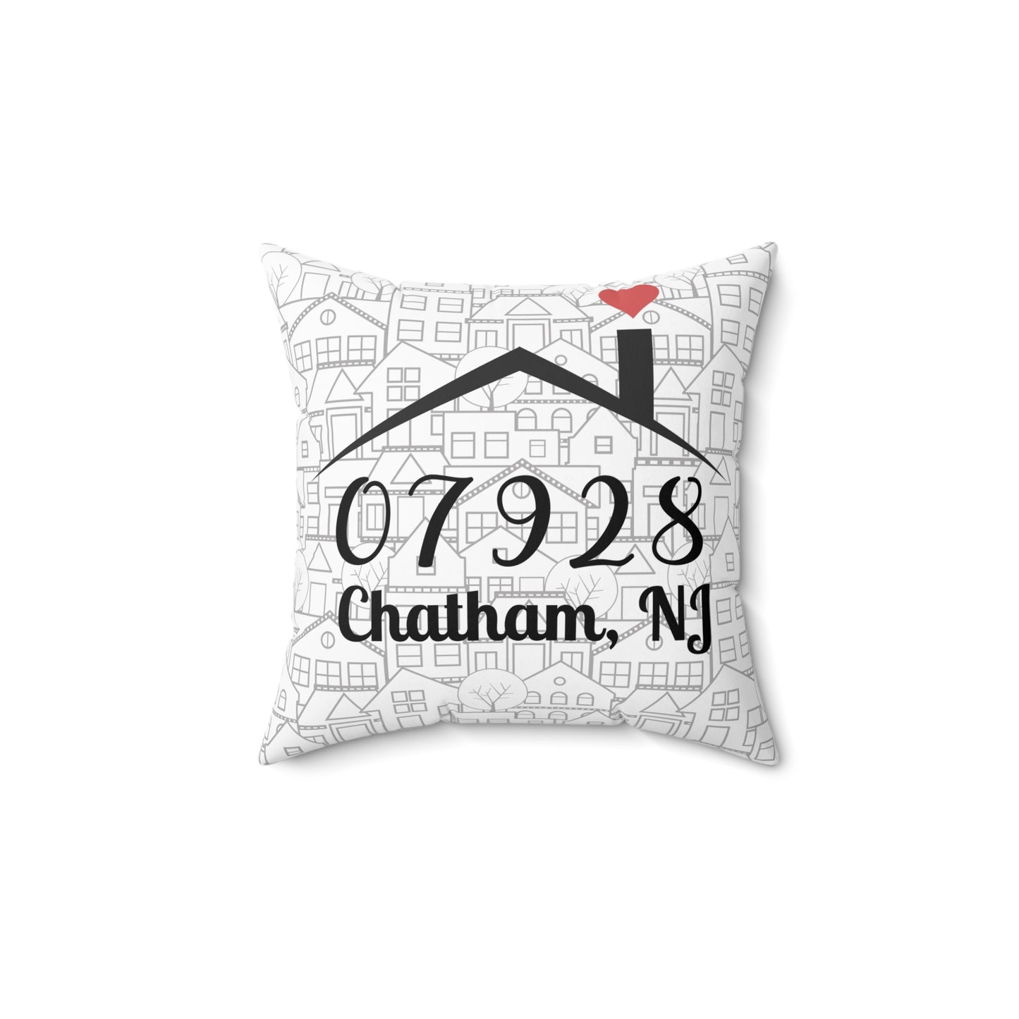 Custom Hometown Throw Pillow with Zip Code Personalized Gift Decorative Pillow in Your Colors