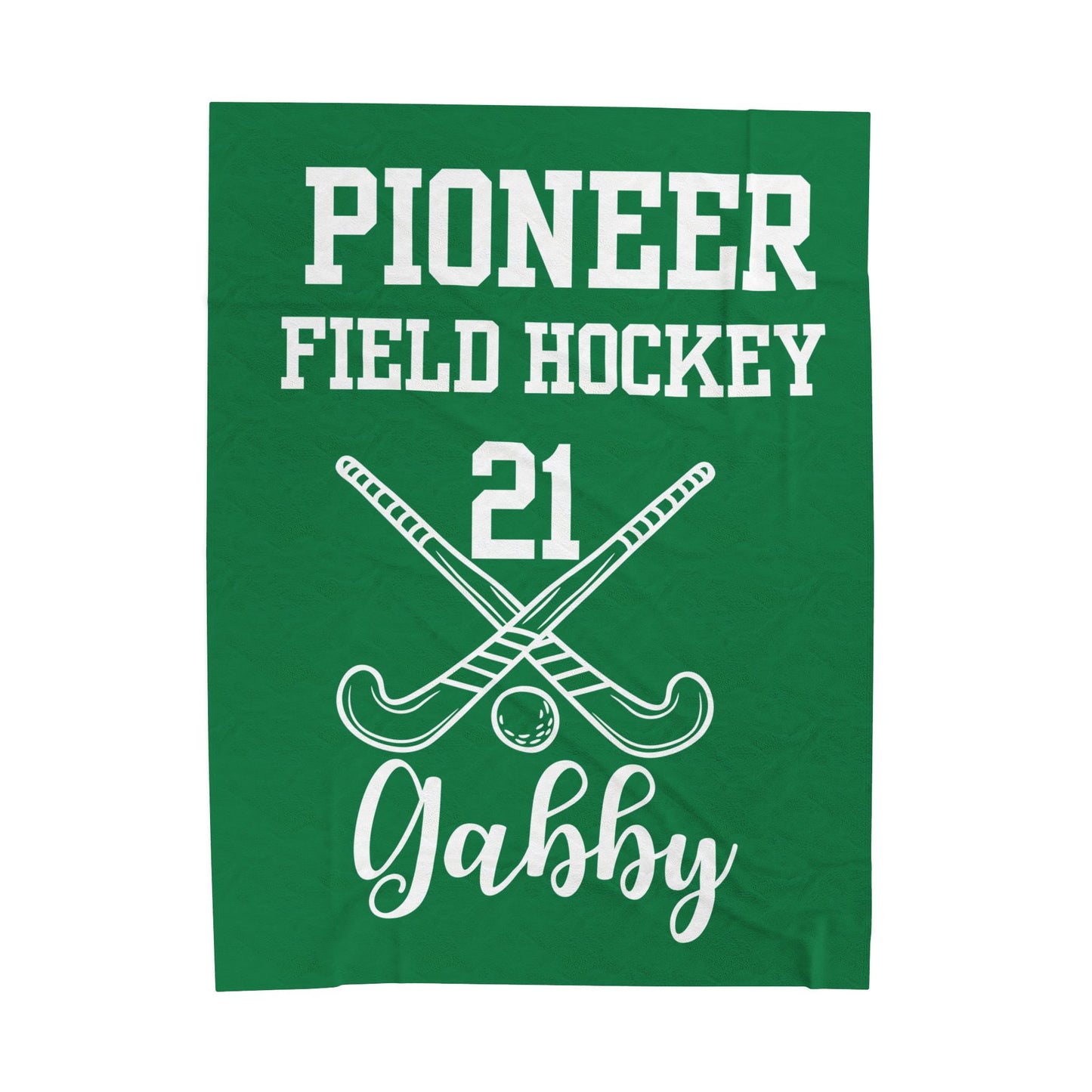 Field Hockey Team Gift, Personalized Sports Blanket, Youth Sports Team Gift, Senior Night Gift, Custom Name Velveteen Plush Blanket