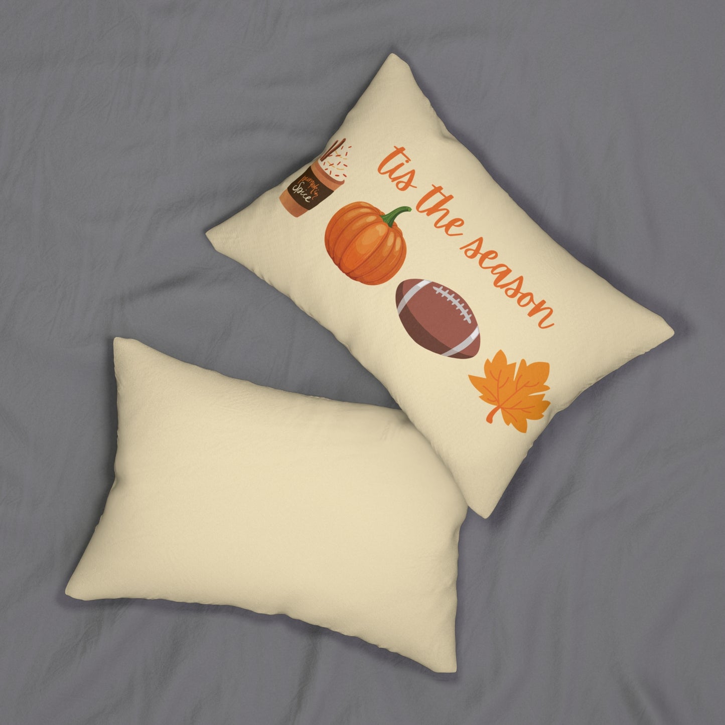 Fall Pumpkin football leaves latte Pillow Fall Decor Pumpkin Season