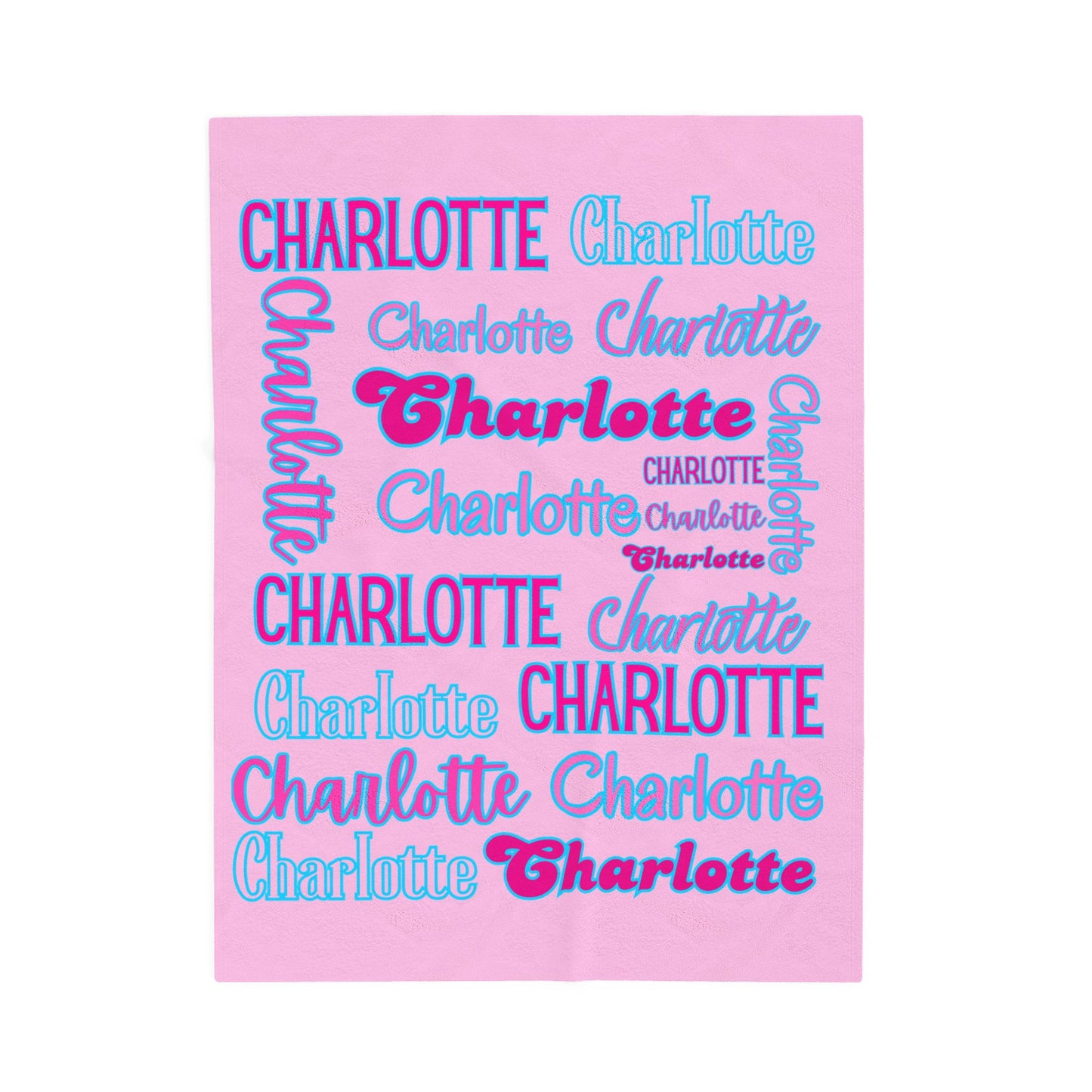 Personalized Velveteen Plush Blanket | Cozy Gift for Charlotte | Custom Soft Throw | Unique Home Decor | Perfect for Any Occasion