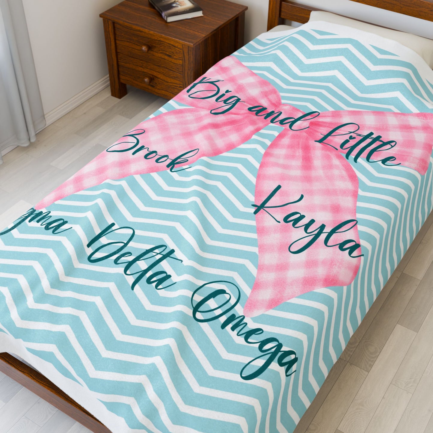 Personalized Big and Little Sorority Blanket, Big Little Reveal Graduation Gift, Bedding, Custom Decor, Big Little gift, sorority gift