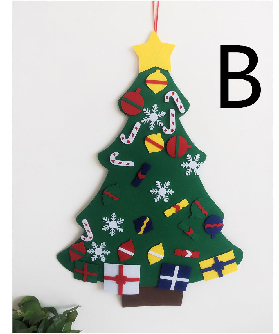 Whimsical Felt Wall Christmas Tree: Holiday Fun for Little Hands!